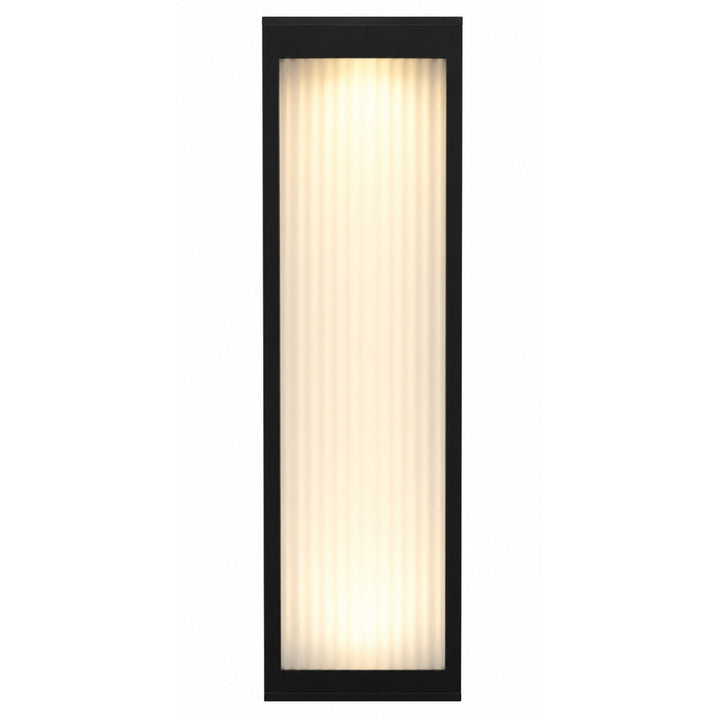 Avenue Outdoor 3000K LED Wall Sconce with Ribbed Glass in Black by Avenue Lighting