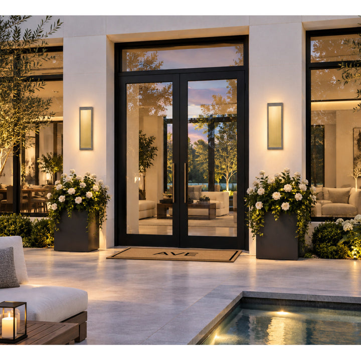 Avenue Outdoor 3000K LED Wall Sconce with Ribbed Glass by Avenue Lighting - view 28