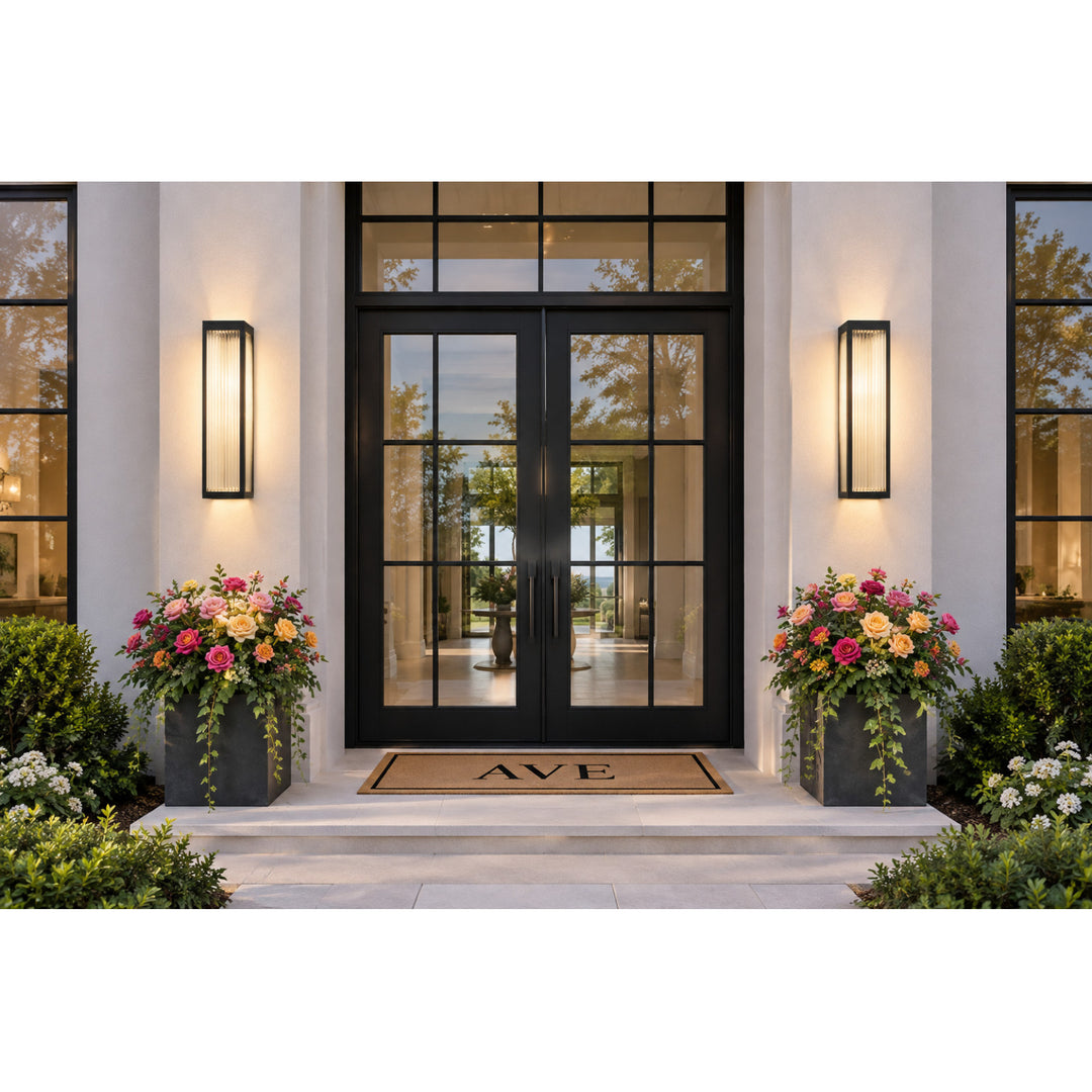 Avenue Outdoor 3000K LED Wall Sconce with Ribbed Glass by Avenue Lighting - view 36