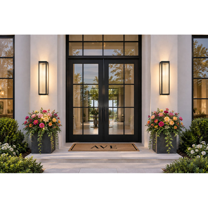 Avenue Outdoor 3000K LED Wall Sconce with Ribbed Glass by Avenue Lighting - view 36