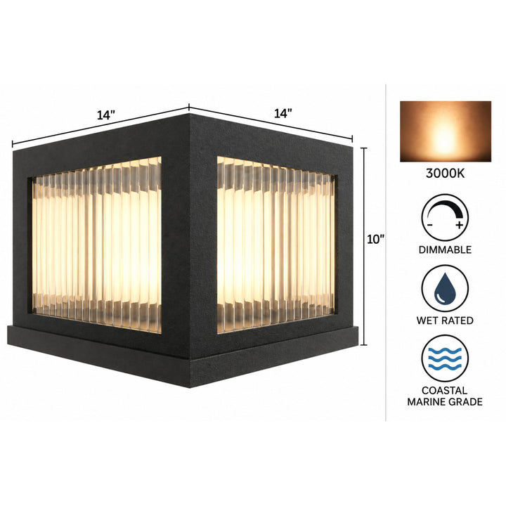Avenue Outdoor 3000K LED Pillar Mount with Ribbed Glass by Avenue Lighting - view 21