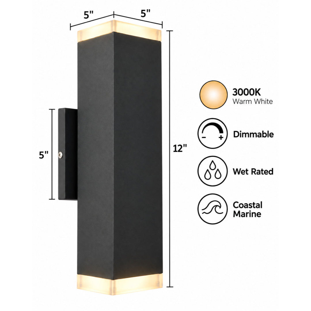 Avenue Outdoor Up/Down 3000K LED Wall Sconce by Avenue Lighting - view 4