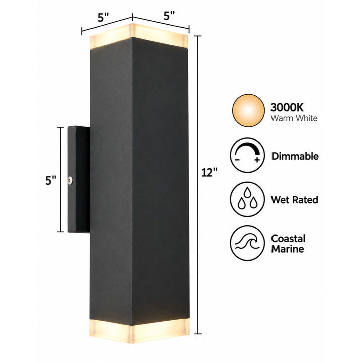 Avenue Outdoor Up/Down 3000K LED Wall Sconce by Avenue Lighting - view 4