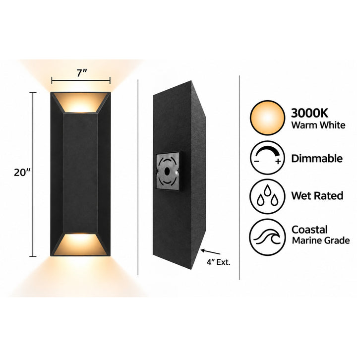 Avenue Outdoor Rectangular 3000K LED Wall Sconce by Avenue Lighting - view 34