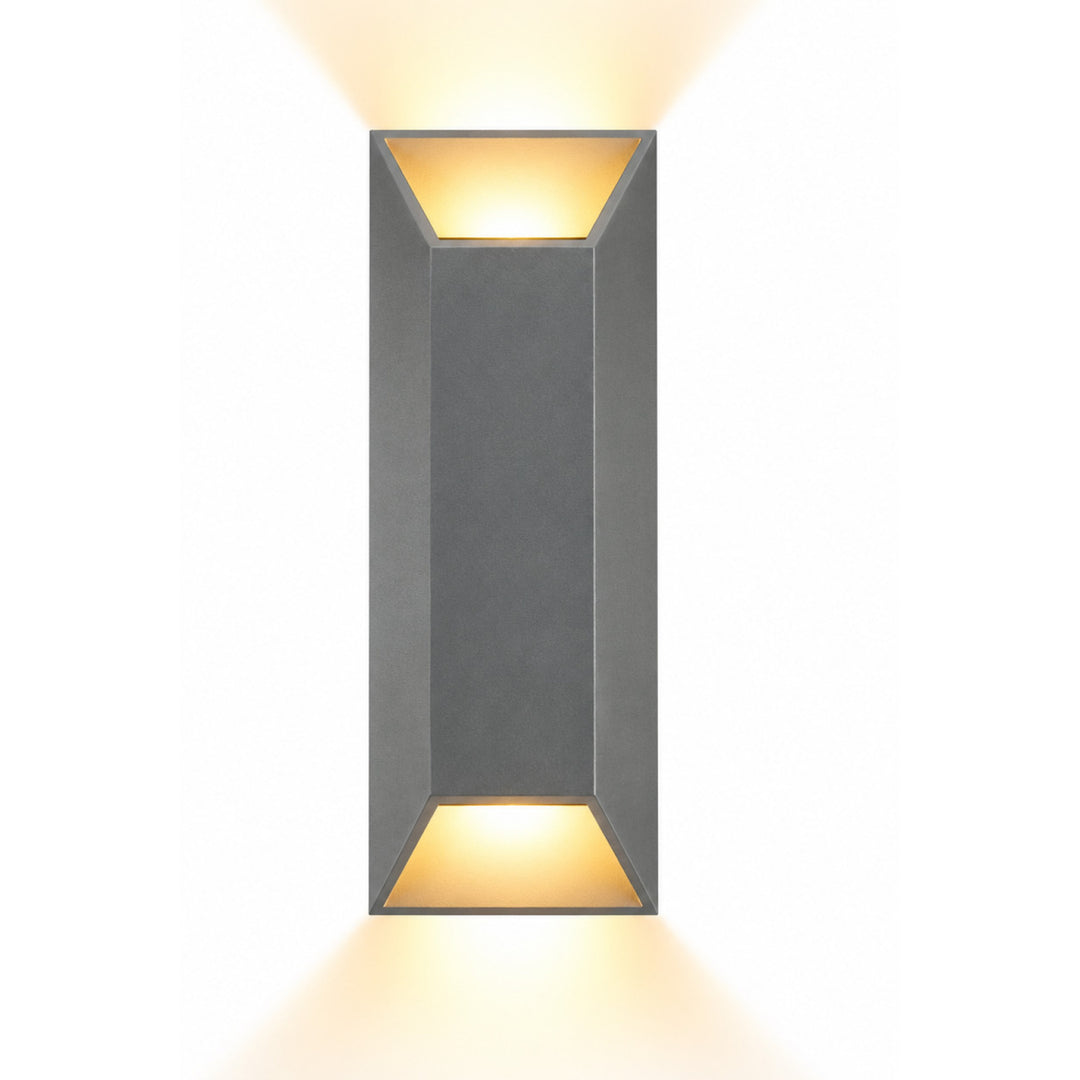 Avenue Outdoor Rectangular 3000K LED Wall Sconce in Silver by Avenue Lighting