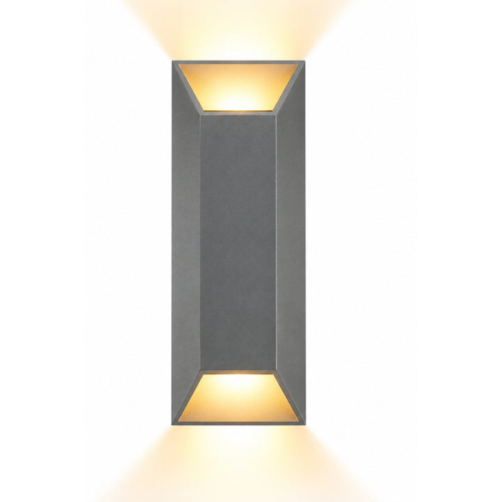 Avenue Outdoor Rectangular 3000K LED Wall Sconce in Silver by Avenue Lighting