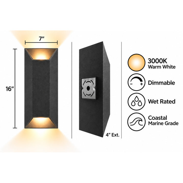 Avenue Outdoor Rectangular 3000K LED Wall Sconce by Avenue Lighting - view 18