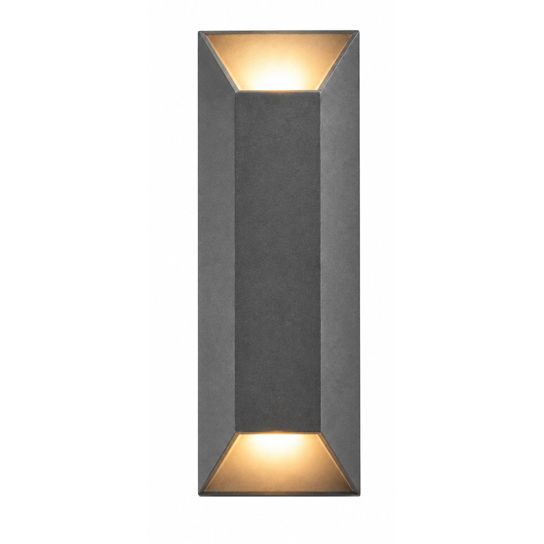 Avenue Outdoor Rectangular 3000K LED Wall Sconce in Silver by Avenue Lighting