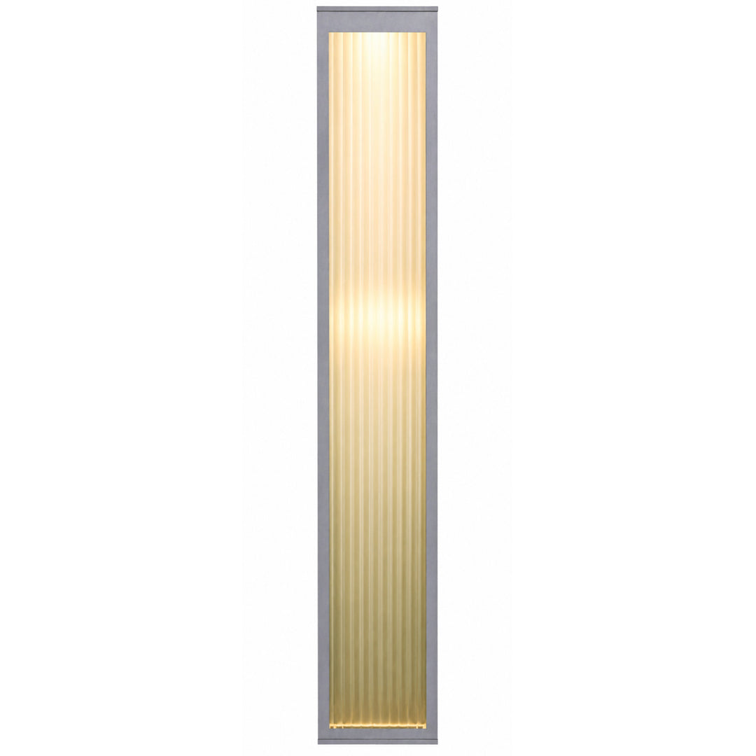 Avenue Outdoor 3000K LED Wall Sconce with Ribbed Glass in Silver by Avenue Lighting
