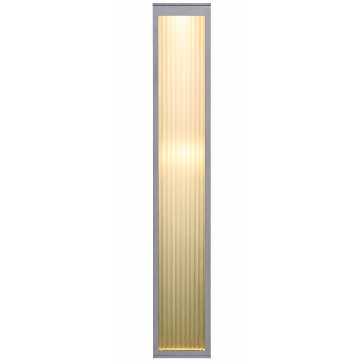 Avenue Outdoor 3000K LED Wall Sconce with Ribbed Glass in Silver by Avenue Lighting