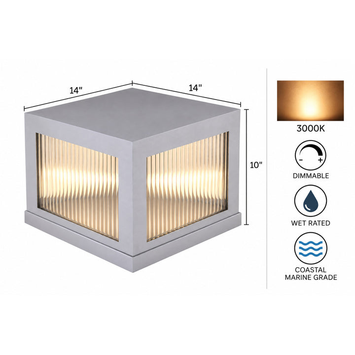 Avenue Outdoor 3000K LED Pillar Mount with Ribbed Glass by Avenue Lighting - view 28