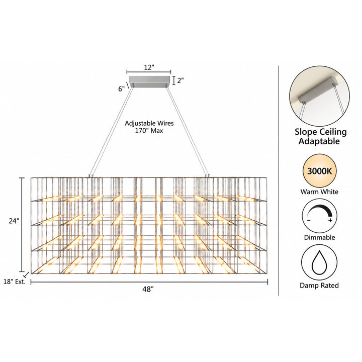 Argyle Linear LED Chandelier by Avenue Lighting - view 21