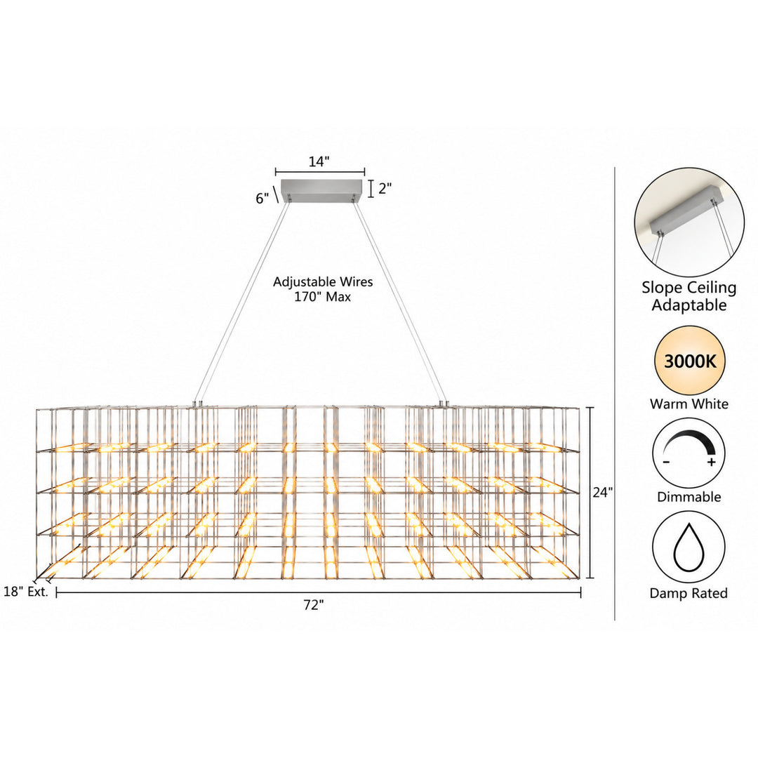 Argyle Linear LED Chandelier by Avenue Lighting - view 38