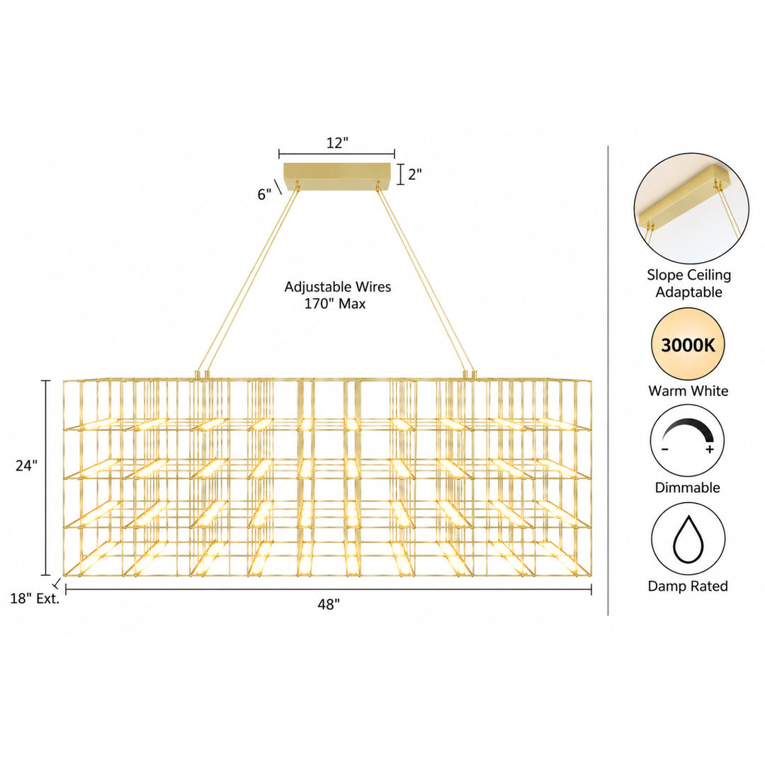 Argyle Linear LED Chandelier by Avenue Lighting - view 30