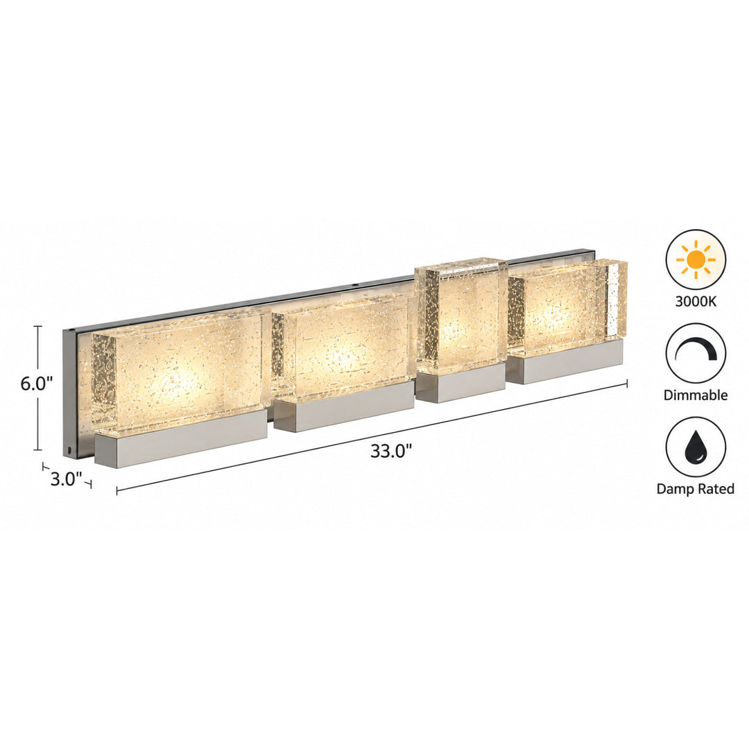 The Original Glacier 4-Panel LED Bath Light by Avenue Lighting - view 5