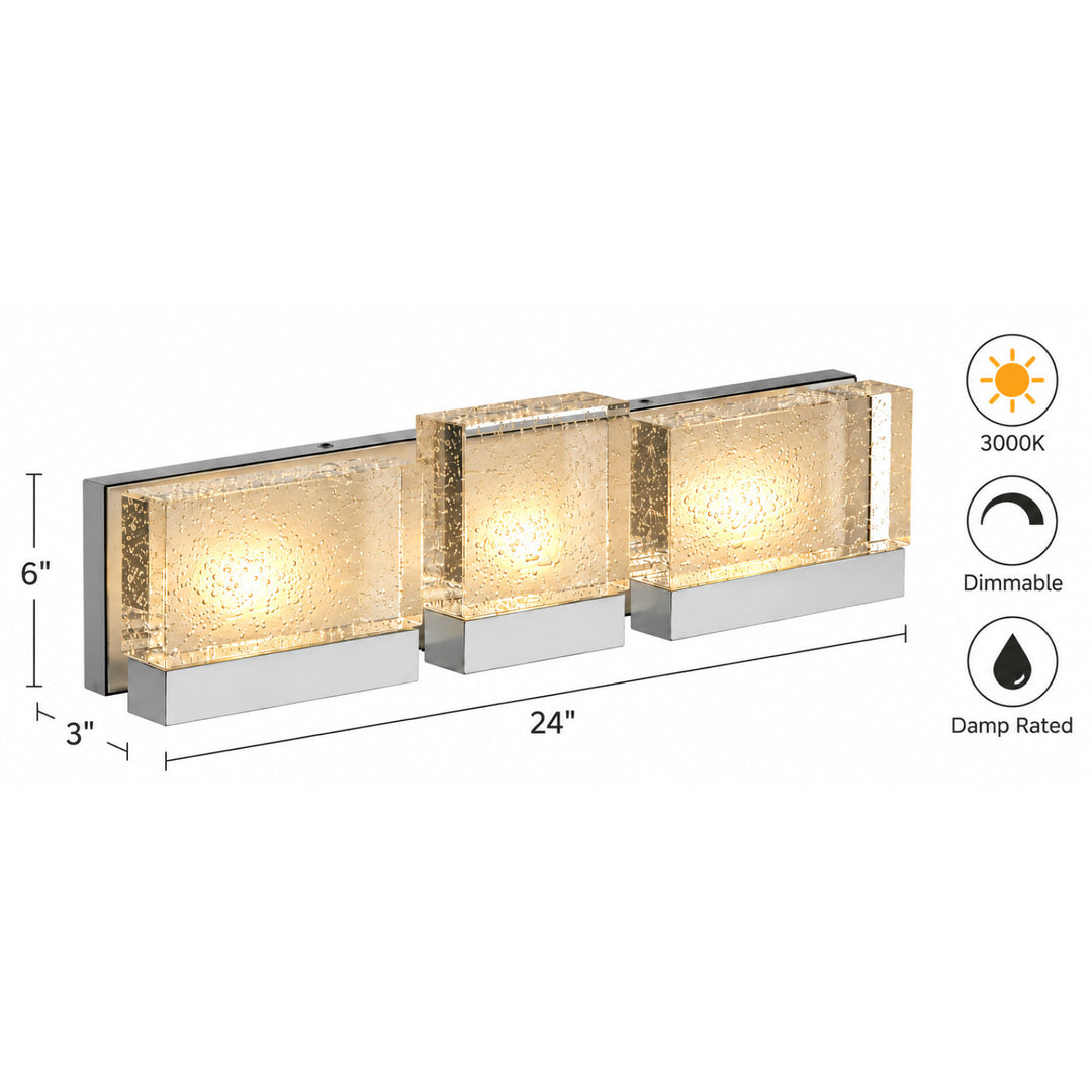 The Original Glacier 3-Panel LED Wall Sconce by Avenue Lighting - view 5