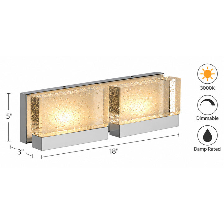 The Original Glacier 2-Panel LED Wall Sconce by Avenue Lighting - view 4