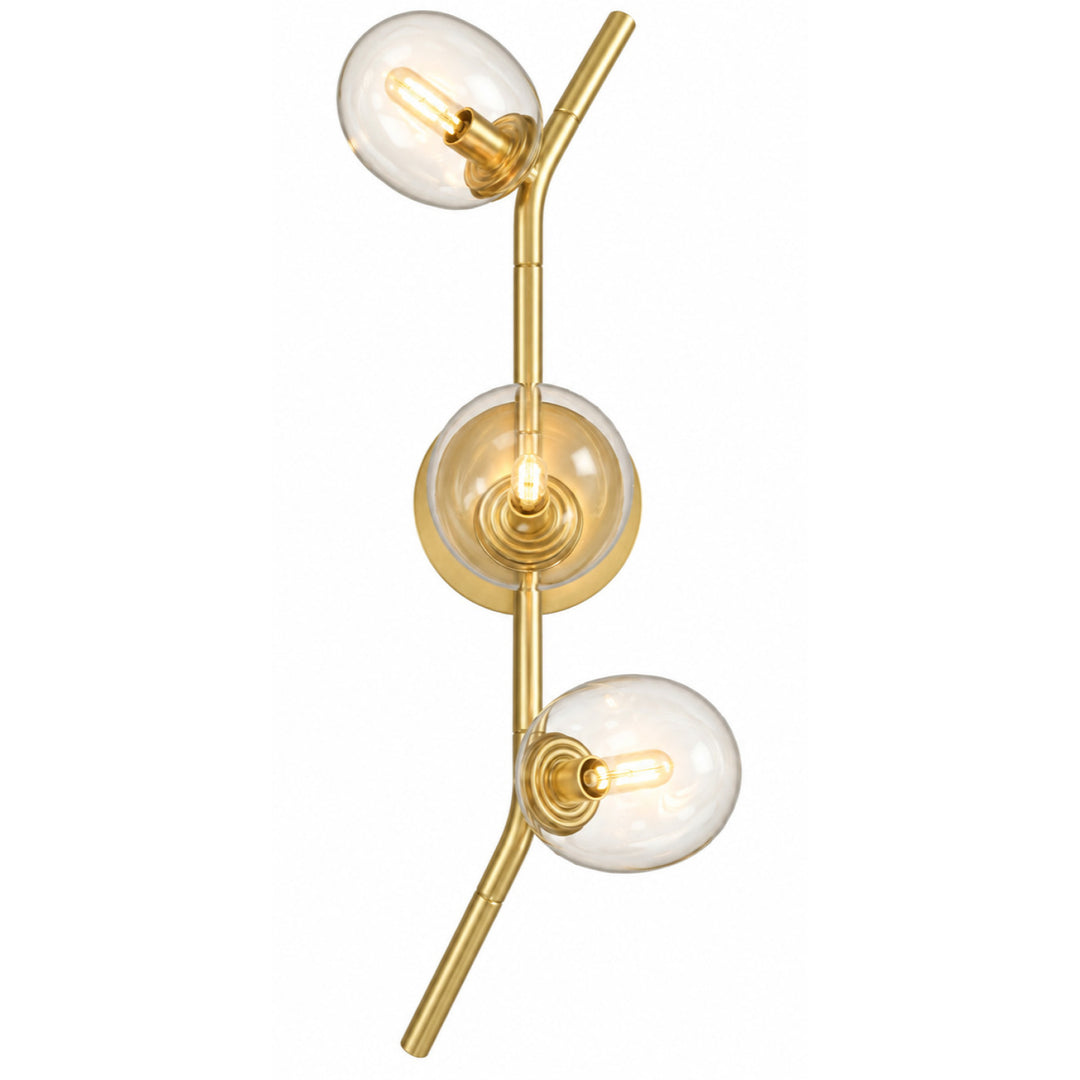 Hampton Wall Sconce in Brushed Brass/Clear Glass by Avenue Lighting