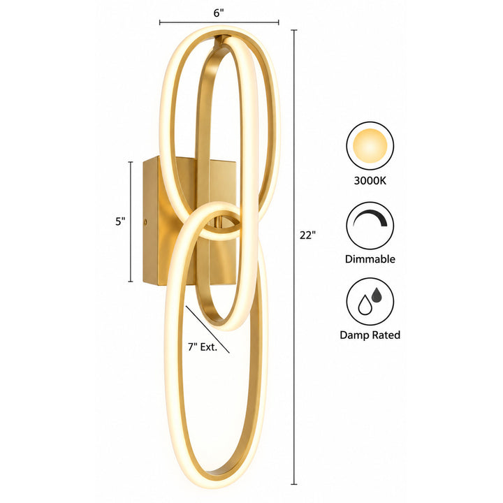 Circa 3-Ring LED Wall Sconce by Avenue Lighting - view 25