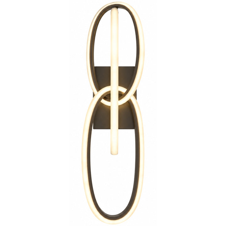 Circa 3-Ring LED Wall Sconce in Black by Avenue Lighting