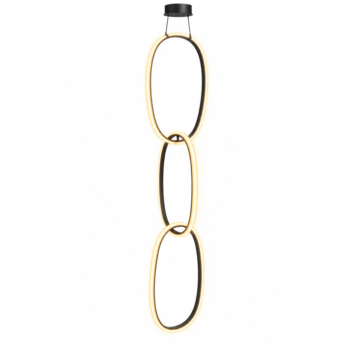 Circa 3-Ring LED Pendant in Black by Avenue Lighting