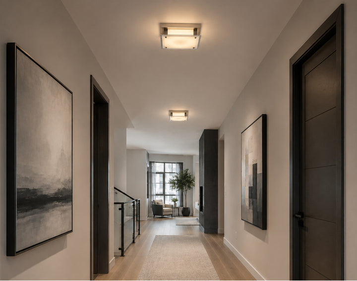 Cermack St. 12"W Square LED Flush Mount