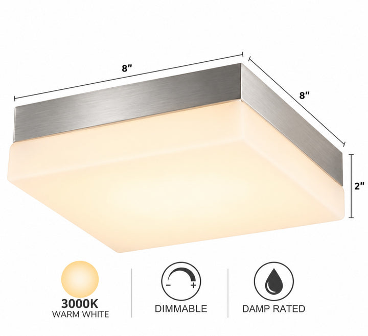 Cermack St. 8"W Square LED Flush Mount