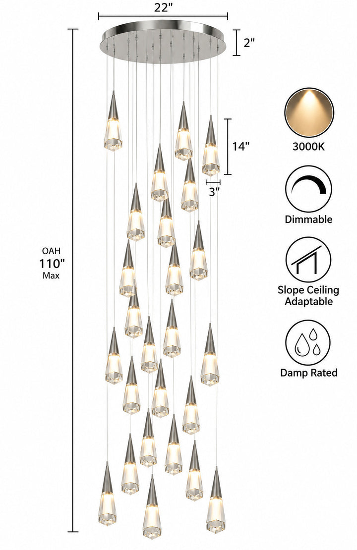 Avalon LED Chandelier by Avenue Lighting - view 13