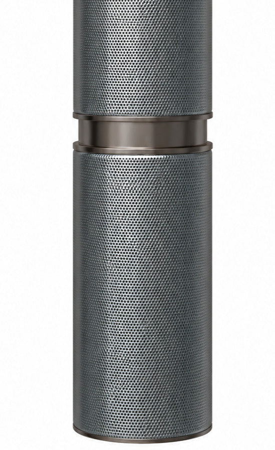 Cicada 10"H LED Pendant, Knurled Dark Grey and Pewter by Avenue Lighting - view 2
