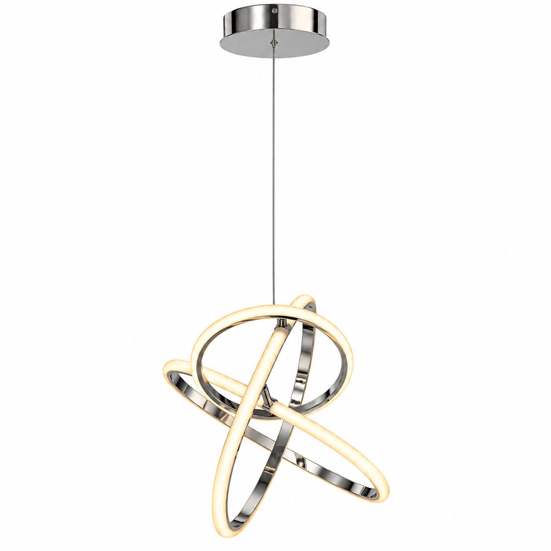 Circa 3-Ring LED Pendant in Chrome by Avenue Lighting