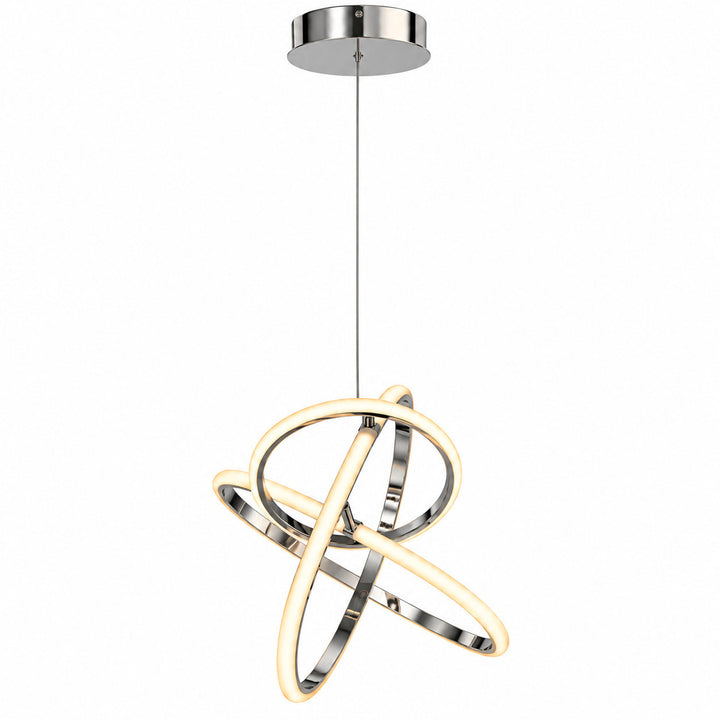 Circa 3-Ring LED Pendant in Chrome by Avenue Lighting