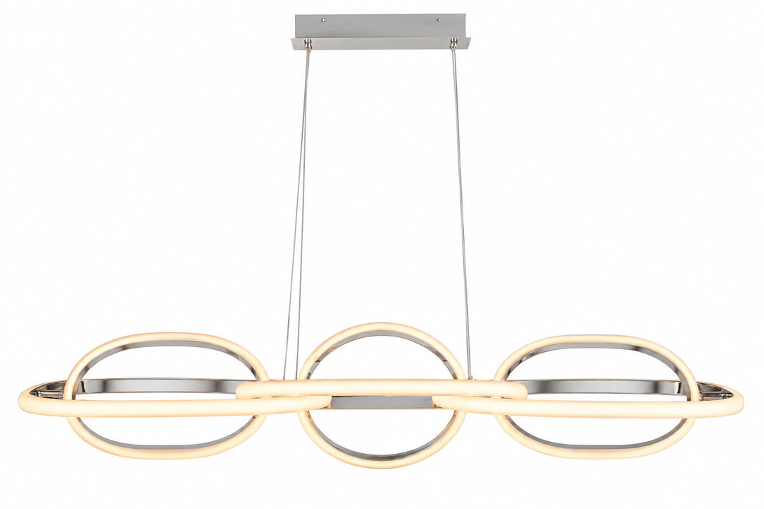 Circa 6-Ring LED Pendant in Chrome by Avenue Lighting