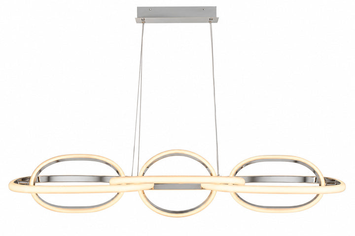 Circa 6-Ring LED Pendant in Chrome by Avenue Lighting