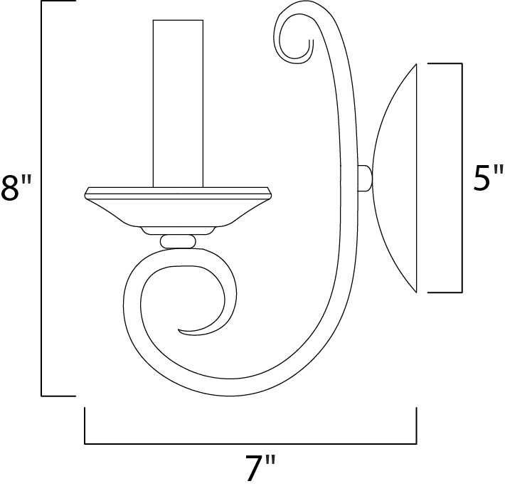 Loft Wall Sconce dimensions diagram