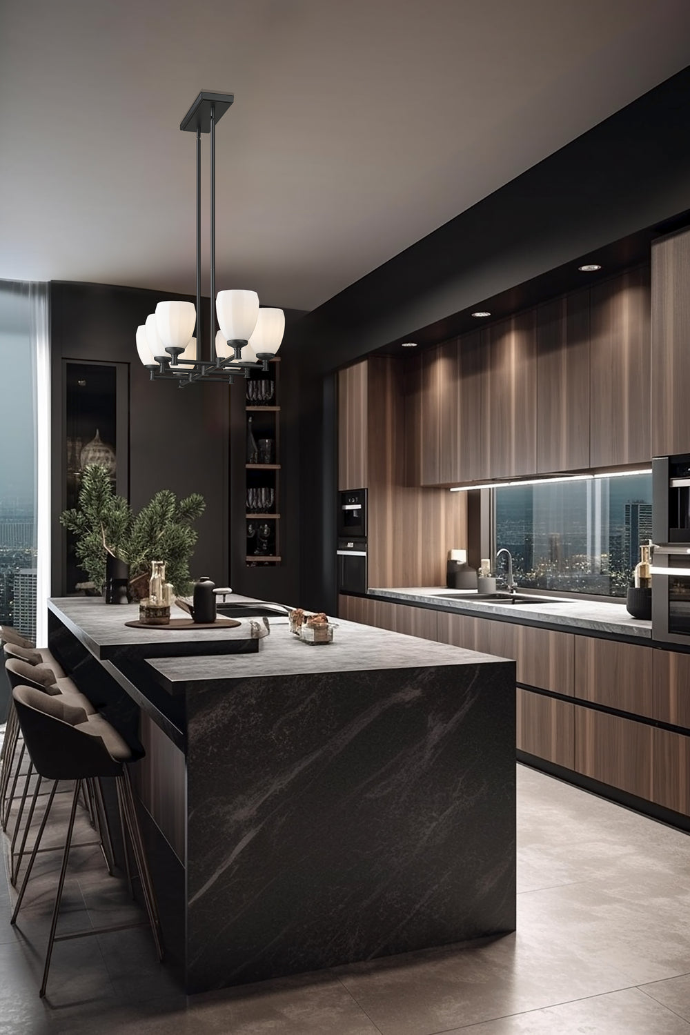 Oren - 8 Light Linear Chandelier