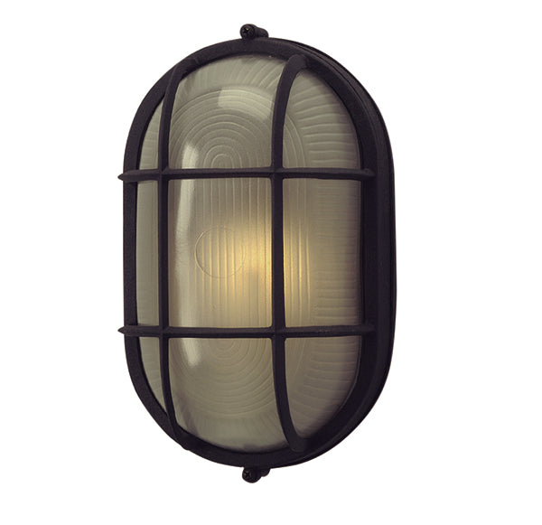 Marine LED Outdoor Wall Light in Black by Russell