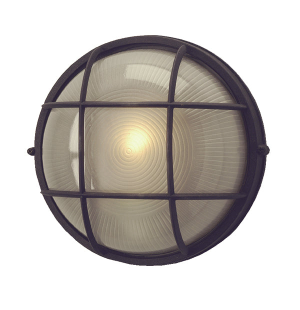 Marine LED Outdoor Wall Light in Black by Russell