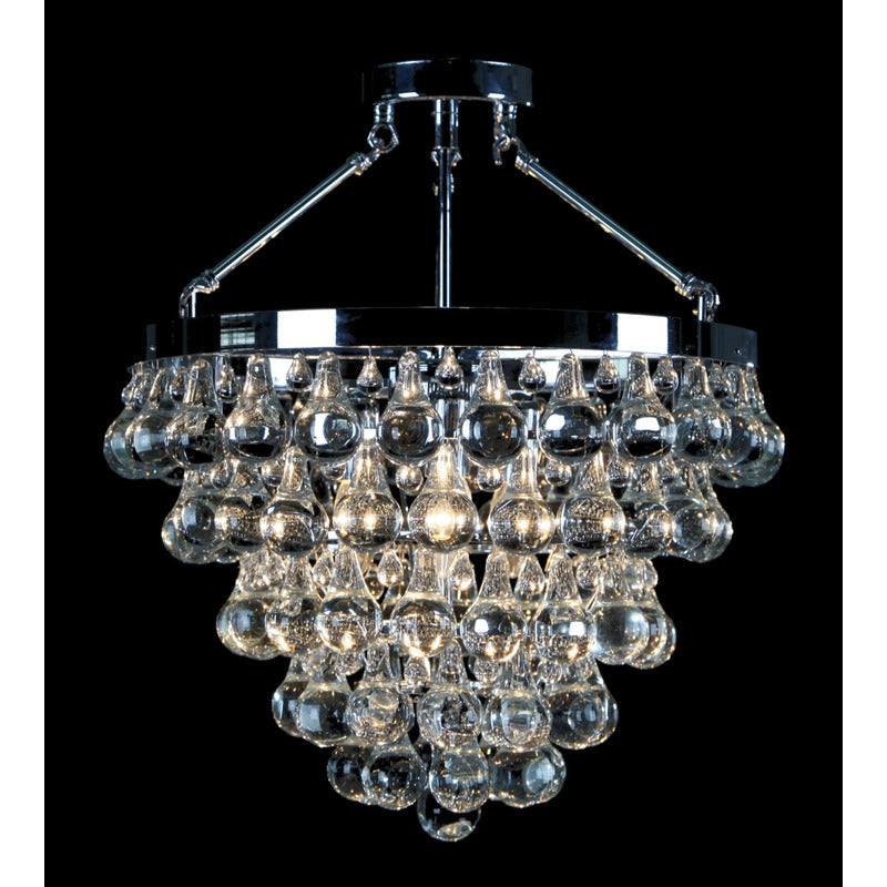 Chrome Crystal Chandelier by Bethel