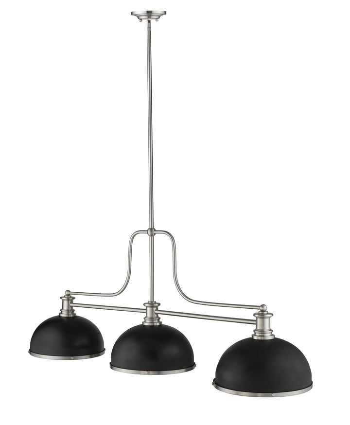 Melange - 3 Light Billiard Light (725-3BN-D12MB+BN)