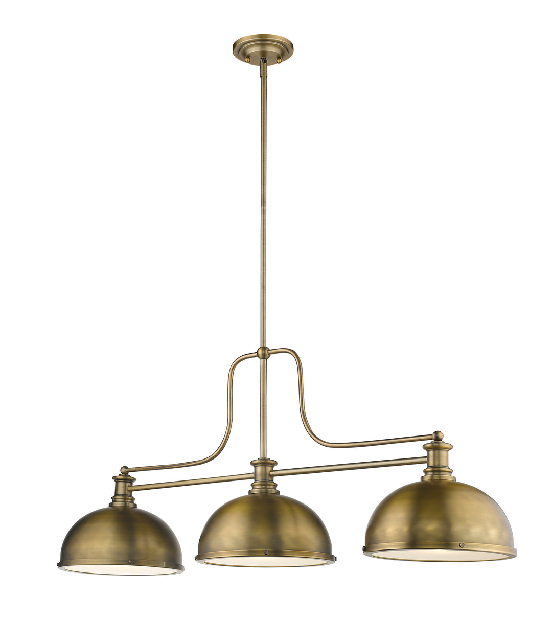 Melange - 3 Light Billiard Light (725-3HBR-D12HBR)