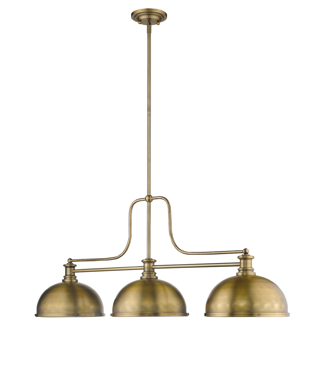 Melange - 3 Light Billiard Light (725-3HBR-D12HBR)