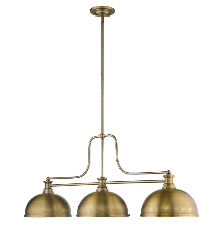 Melange - 3 Light Billiard Light (725-3HBR-D12HBR)