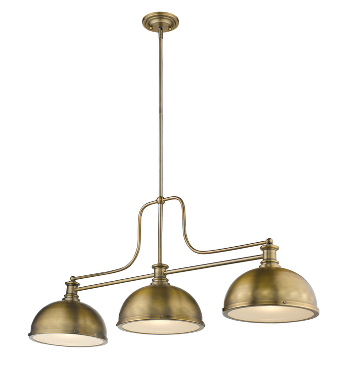 Melange - 3 Light Billiard Light (725-3HBR-D12HBR)
