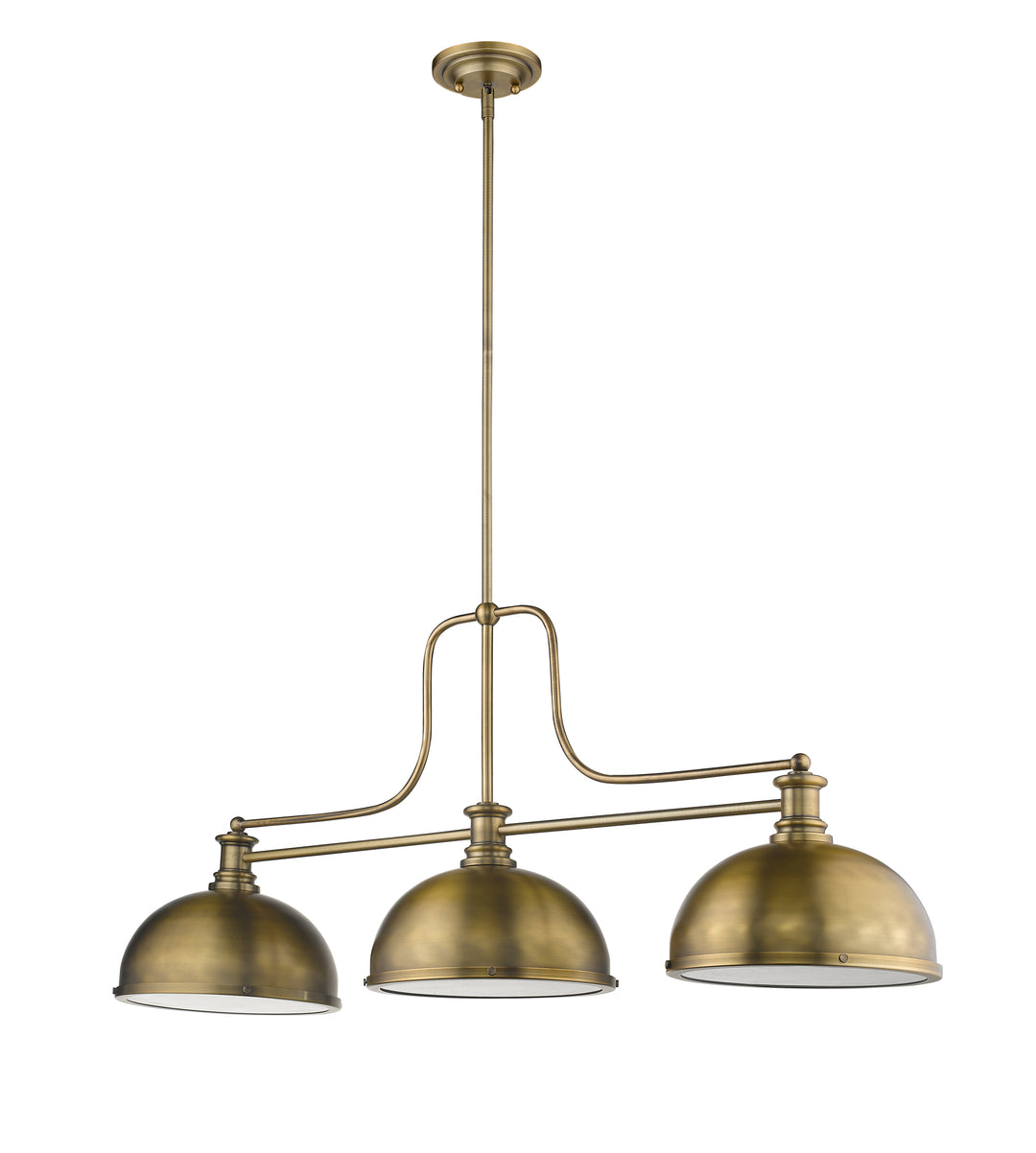 Melange - 3 Light Billiard Light (725-3HBR-D12HBR)
