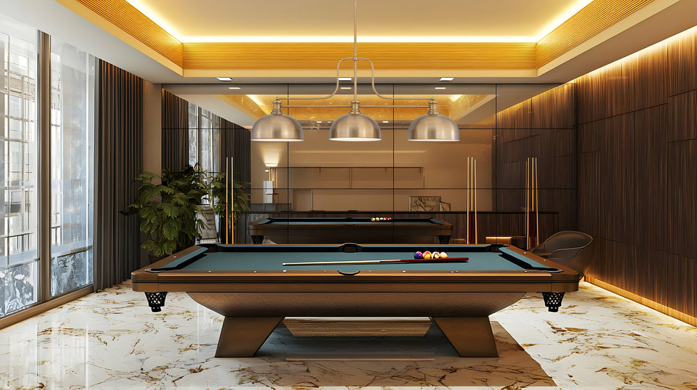 Melange - 3 Light Billiard Light (725-3HBR-D13HBR)