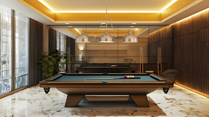 Melange - 3 Light Billiard Light (725-3HBR-D13HBR)