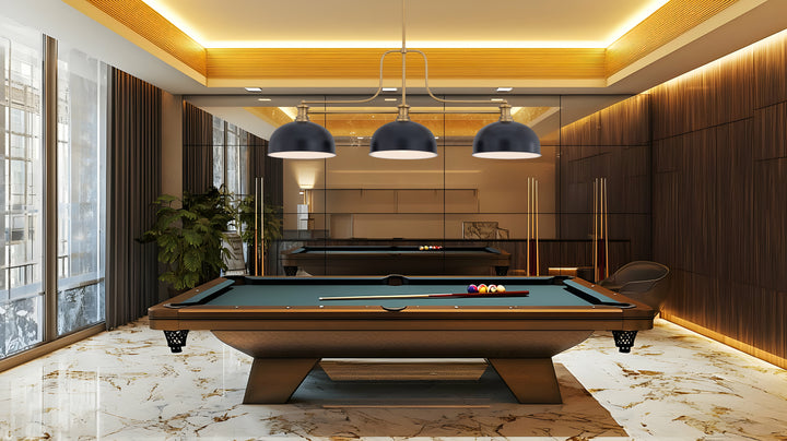 Melange - 3 Light Billiard Light (725-3HBR-D13MB)