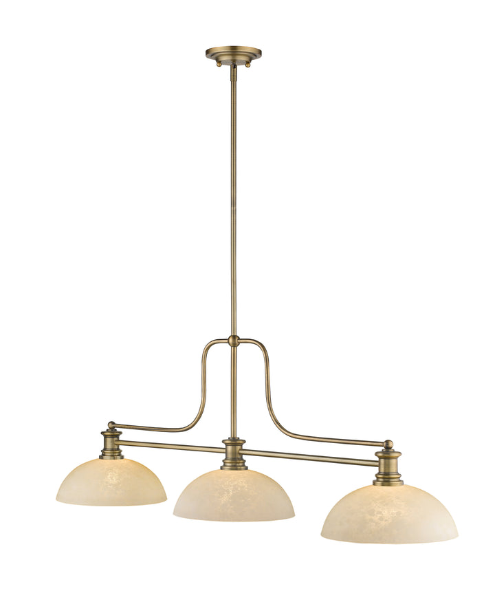 Melange - 3 Light Billiard Light (725-3HBR-DGM14)