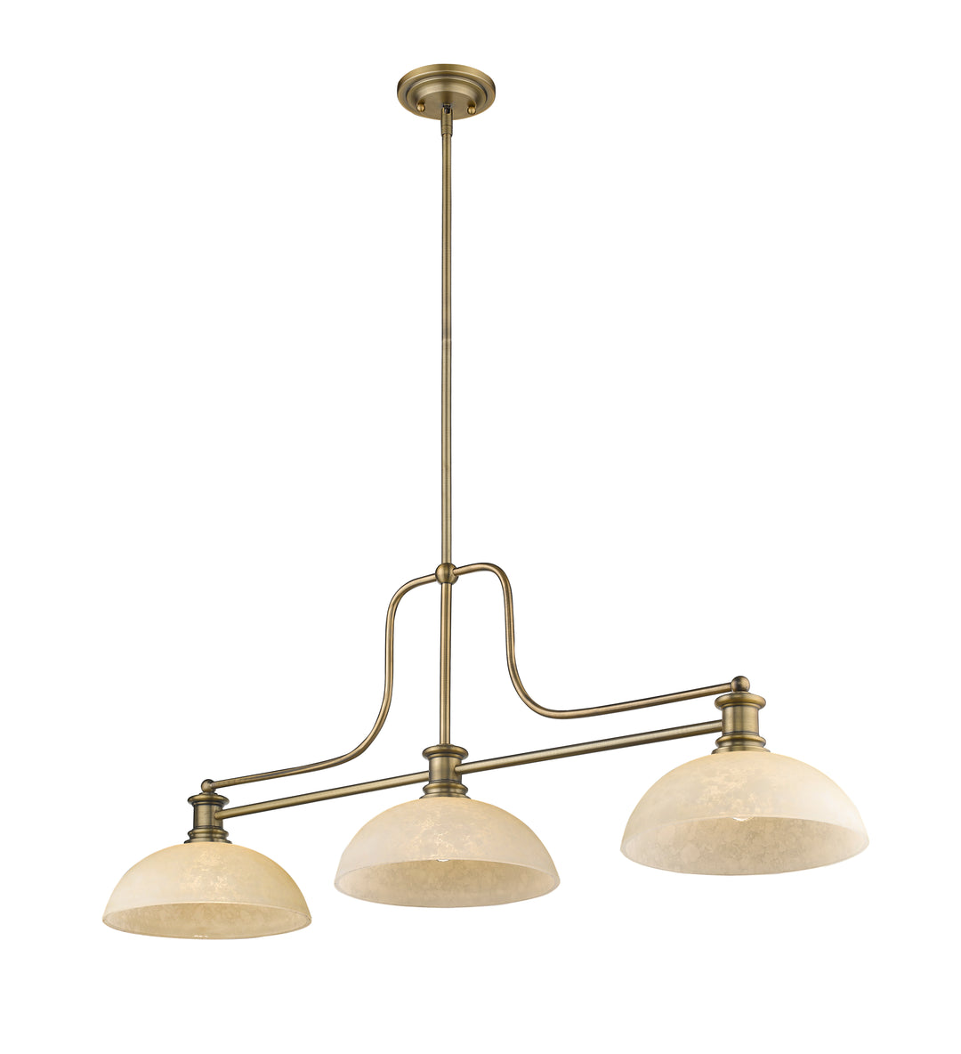 Melange - 3 Light Billiard Light (725-3HBR-DGM14)