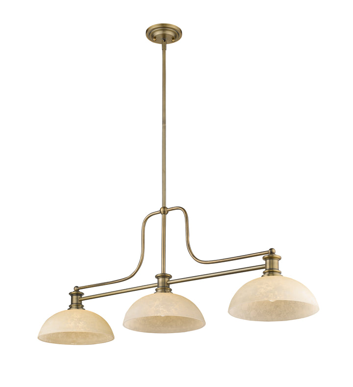 Melange - 3 Light Billiard Light (725-3HBR-DGM14)